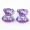 Electroplate Transparent Resin Cabochons RESI-N022-101-2