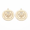 Brass Micro Pave Clear Cubic Zirconia Pendants KK-S356-738-1