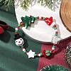 Christmas Theme Glass Beaded Stretch Bracelets BJEW-TA00531-2