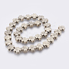 Electroplated Non-magnetic Synthetic Hematite Bead Strand G-E495-10A-07-2