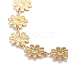 Enamel Daisy Link Chain Necklace NJEW-P220-01G-02-3