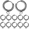 SUNNYCLUE 12Pcs 201 Stainless Steel Hoop Earrings Findings STAS-SC0007-97-1