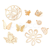 BENECREAT 20Pcs 10 Style Brass Charms KK-BC0002-79-4