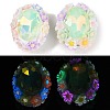 Handmade Luminous Polymer Clay Glass Rhinestone Beads CLAY-H003-05D-1