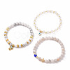 6Pcs 6 Style Natural Mixed Gemstone Beaded Stretch Bracelets Set BJEW-JB09117-3