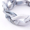 Opaque Acrylic Curb Chain Finger Rings RJEW-JR00326-01-2