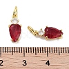 Brass Micro Pave Cubic Zirconia Charms KK-C051-09G-01-3