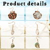 ANATTASOUL 3 Pairs 3 Styles Natural Shell Dangle Earrings EJEW-AN0002-76-3