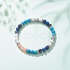Natural & Synthetic Mixed Gemstone Round Beaded Stretch Bracelet for Women  BJEW-JB08336-5