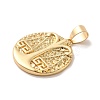 Real 18K Gold Plated Zodiac Theme Brass Pendants KK-M273-04I-G-2