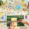 FINGERINSPIRE 4Pcs 4 Colors Plastic Craft Punch for Scrapbooking & Paper Crafts TOOL-FG0001-11-7