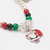 Glass Pearl Beads Pendant Necklaces and Charm Bracelets Jewelry Sets X-SJEW-JS00959-3