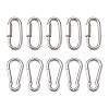 304 Stainless Steel Rock Climbing Carabiners and Screw Carabiner Lock Charms STAS-TA0004-62P-1