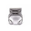 201 Stainless Steel Cuff Pad Ring Settings STAS-S080-041C-P-4