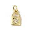 Brass Micro Pave Cubic Zirconia Charms KK-M283-28C-01-1