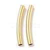 Brass Curved Tube Beads KK-H503-04G-03-1