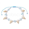 Dyed Natural White Jade Braided Bead Bracelets BJEW-JB10358-01-1