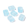 Transparent Spray Painted Glass Beads GLAA-I050-08D-1