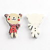 2-Hole Printed Wooden Buttons BUTT-R032-038-2