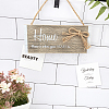 Natural Wood Hanging Wall Decorations for Front Door Home Decoration HJEW-WH0012-02-6