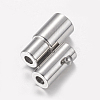304 Stainless Steel Locking Tube Magnetic Clasps X-STAS-H019-4