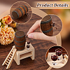 Wood & Alloy & Resin Red Wine Barrel & Wine Glass & Faucet Set DJEW-WH0050-23A-3