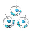 Synthetic Turquoise Big Pendants G-Q997-001C-S-3