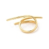 Brass Wire Open Cuff Rings RJEW-P098-04G-3