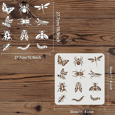 Large Plastic Reusable Drawing Painting Stencils Templates DIY-WH0172-807-1