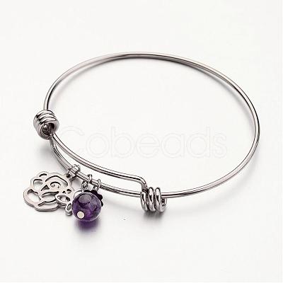 304 Stainless Steel Bangles BJEW-JB02438-1