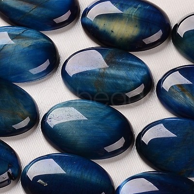 Dyed Natural Tiger Eye Gemstone Oval Cabochons X-G-J329-21-18x25mm-1