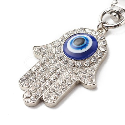 Zinc Alloy Rhinestone Pendant Decorations HJEW-JM00705-1