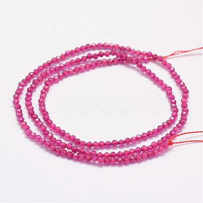 Lab Grown Red Corundum Beads Strands G-K182-2mm-17-1