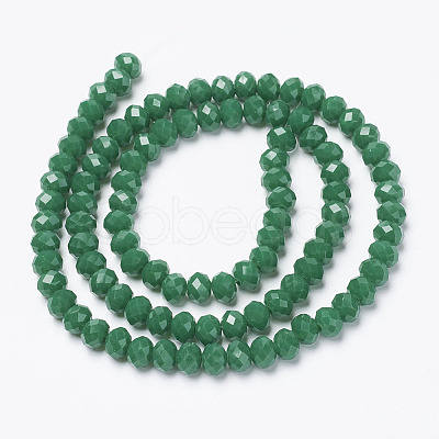 Opaque Solid Color Glass Beads Strands X1-EGLA-A034-P8mm-D09-1