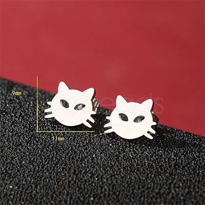 Non-Tarnish Stainless Steel Stud Earrings PW-WG95520-06-1