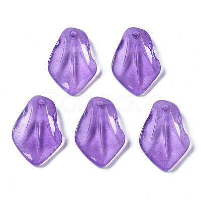 Spray Painted Imitation Jade Glass Pendants GLAA-N042-002-B01-1