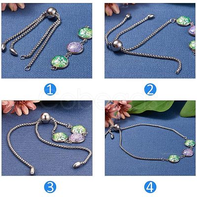 Unicraftale 304 Stainless Steel Slider Bracelet/Bolo Bracelets Making MAK-UN0001-02-1