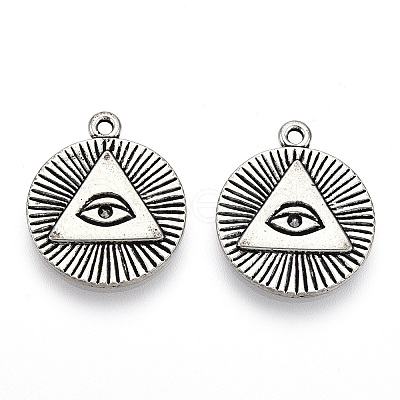 Tibetan Style Eye Alloy Pendant Rhinestone Settings PALLOY-T075-200AS-1