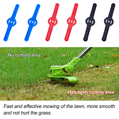 AHADERMAKER 36Pcs 3 Colors Plastic Lawn Mower Blade KY-GA0001-15-1