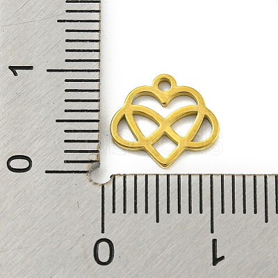 Laser Cut 304 Stainless Steel Charms STAS-G323-03G-1