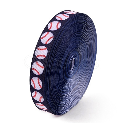 Baseball Pattern Heat Transfer Polyester Ribbons OCOR-WH0066-65B-1