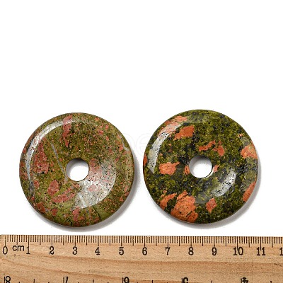 Natural Unakite Pendants G-P532-01A-18-1