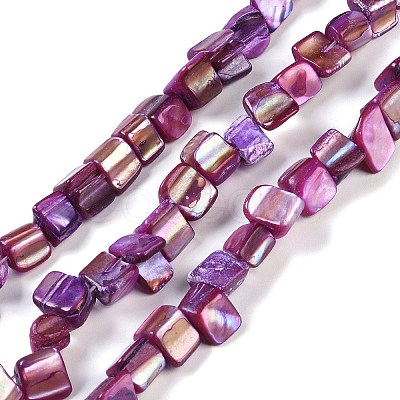 Dyed Natural Freshwater Shell Beads Strands SHEL-P016-01D-1