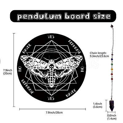 CREATCABIN Pendulum Board Dowsing Necklace Divination DIY Making Kit DIY-CN0001-72-1