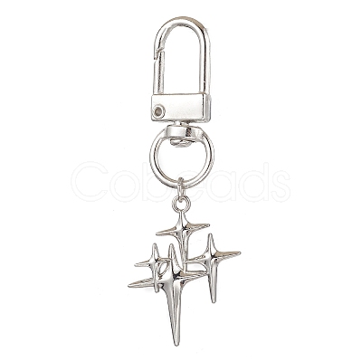 Star Alloy Pendant Decoraton HJEW-JM02029-01-1