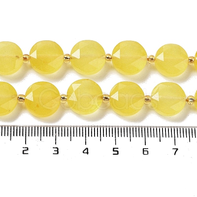 Natural Yellow Agate Beads Strands G-NH0004-043-1