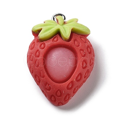 Fruits Opaque Resin Pendants RESI-A030-02B-1