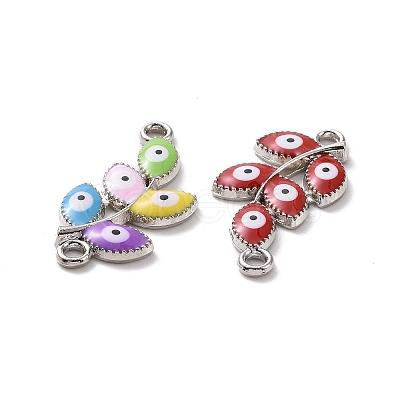 Evil Eye Alloy Enamel Links Connectors ENAM-A139-03P-1