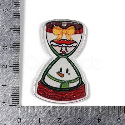 Christmas Theme Opaque Printed Acrylic Pendants SACR-S035-02F-1