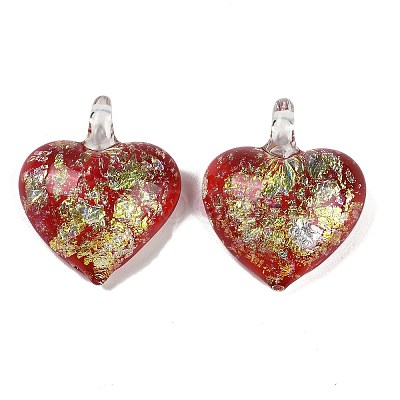 Lampwork Pendants FOIL-K003-02-1